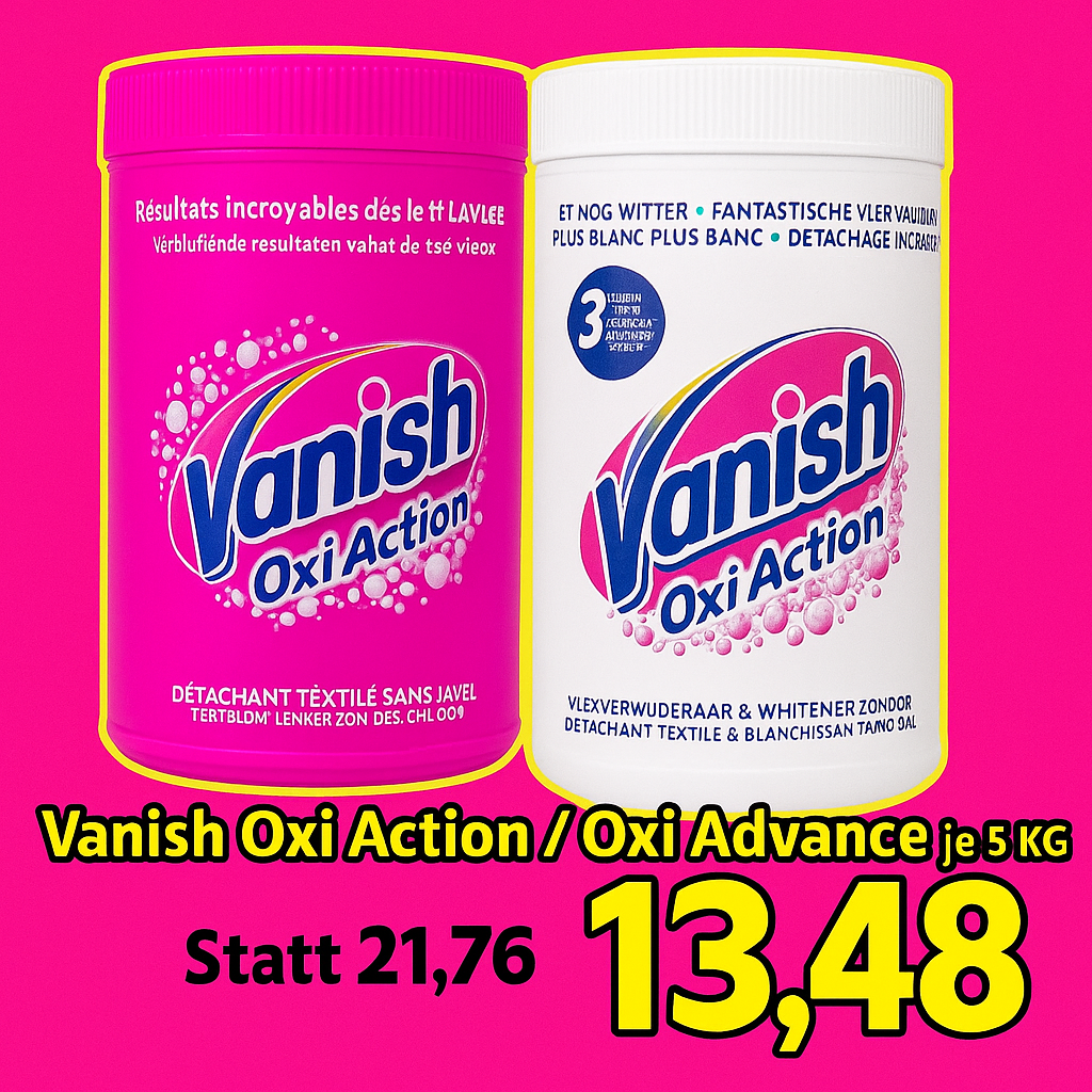 Vanish Oxi Action / Oxi Advance Multi Power je 1,5 KG XXL
