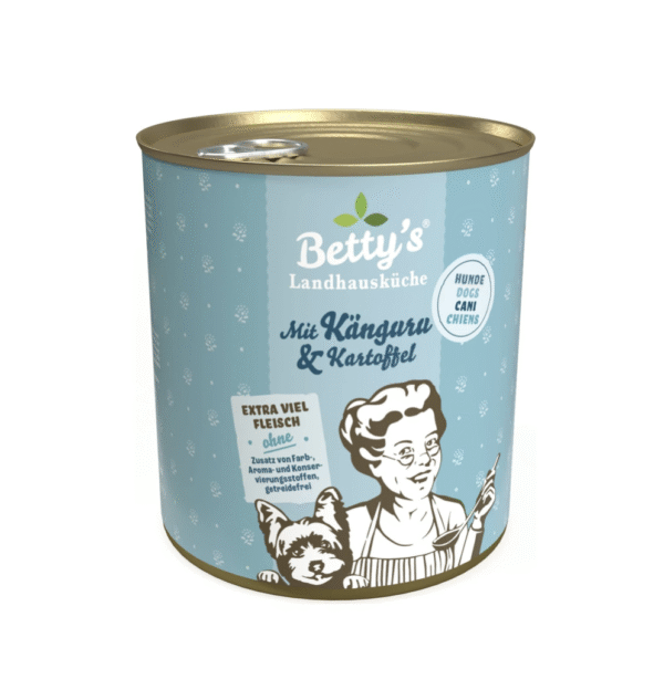 Betty's Landhausküche Hund Känguru mit Kartoffeln und Geflügel 6 x 800 g, für alle Hunderassen geeignet – Bild 2