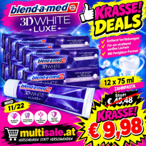 blend-a-med 3D WHITE LUXE Pearl Glow 12 x 75 ml Zahnpasta (Prod. / BBD 11/22)