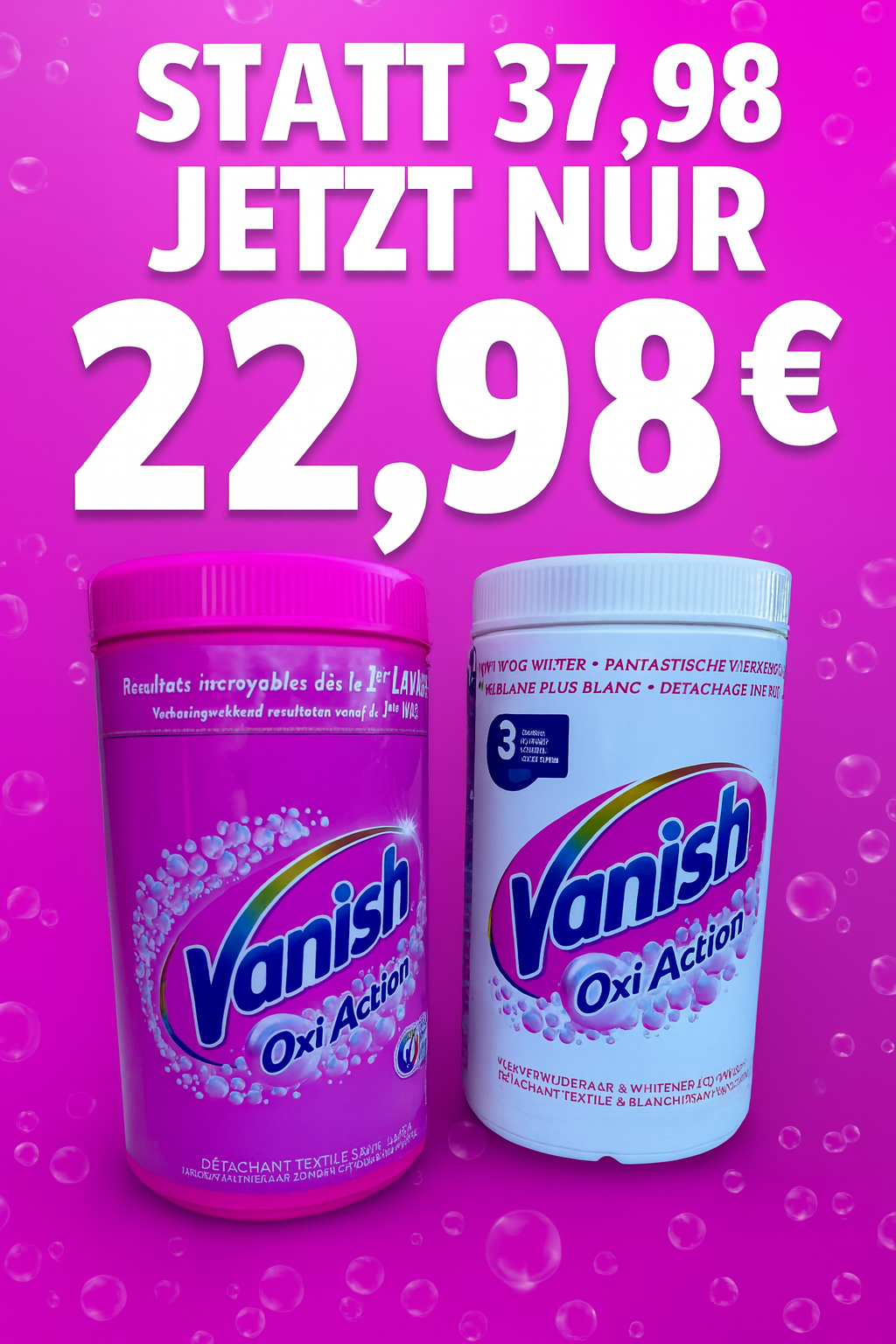 VANISH Oxi Advance + Oxi Action XL Set 2 x 1,5 KG