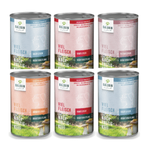 Balduin Premium Hunde-Nassfutter 6 x 400g / 60 x 400g div. Sorten MHD 06/07/08/ 2025