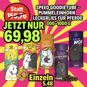 SPEED GOODIETUBE - Pummeleinhorn Leckerlies für Pferde 600-1000g