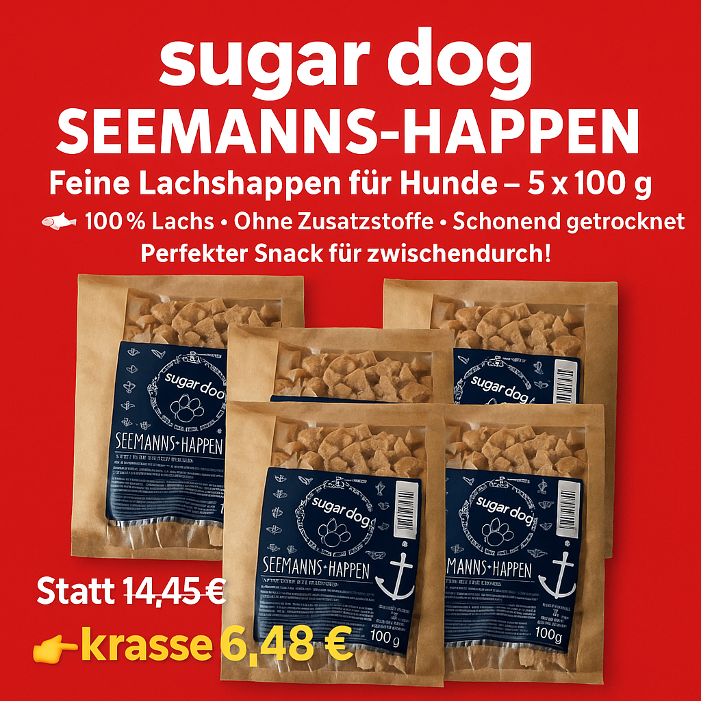 sugar dog Seemanns-Happpen Lachs, 5 x 100g