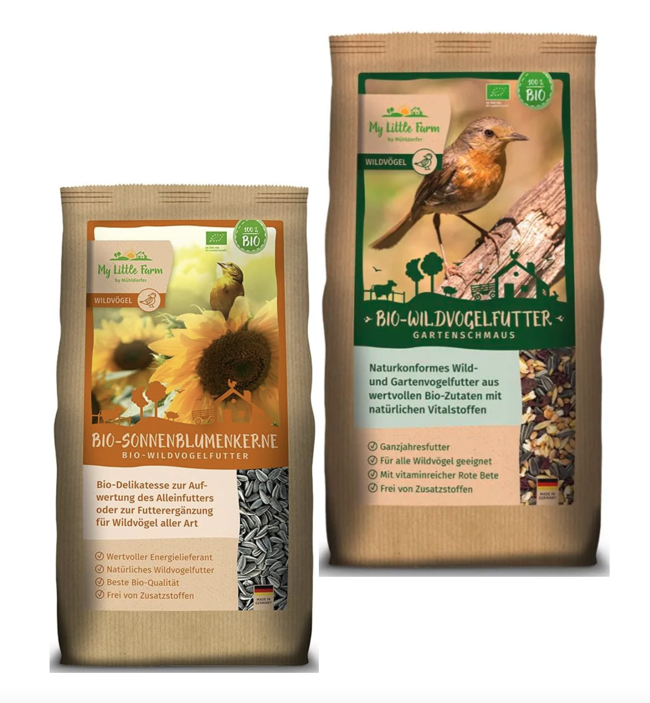 My little Farm Bio Wildvogelfutter / Bio Sonnenblumenkerne 1,5 - 2 KG