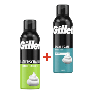 Gillette Rasierschaum im Set, 2 Sorten, 2 x 200 ml