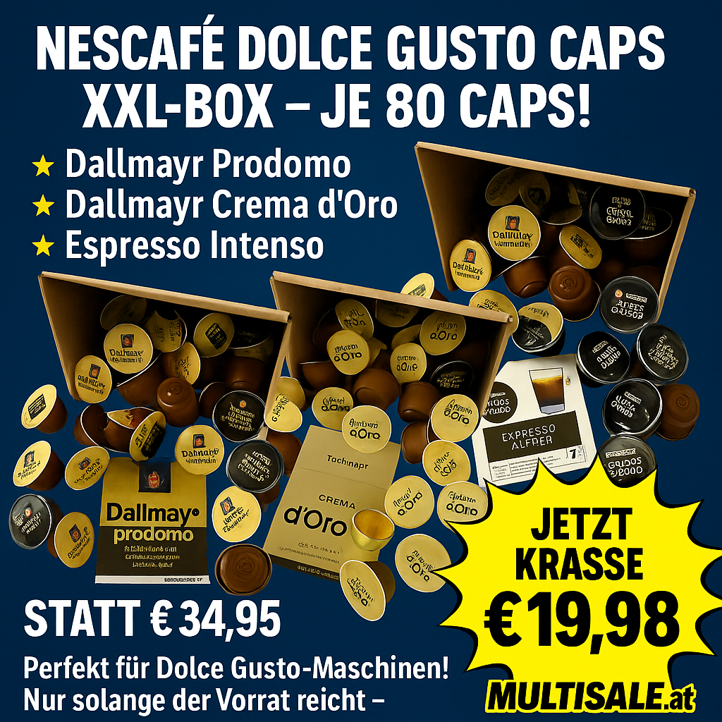 NESCAFÉ Dolce Gusto XXL Boxen – je 80 Kapseln! 3 Sorten