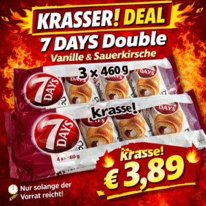 7Days Double Croissant Kirsche & Vanille 3 x 4x60g (12/2025)