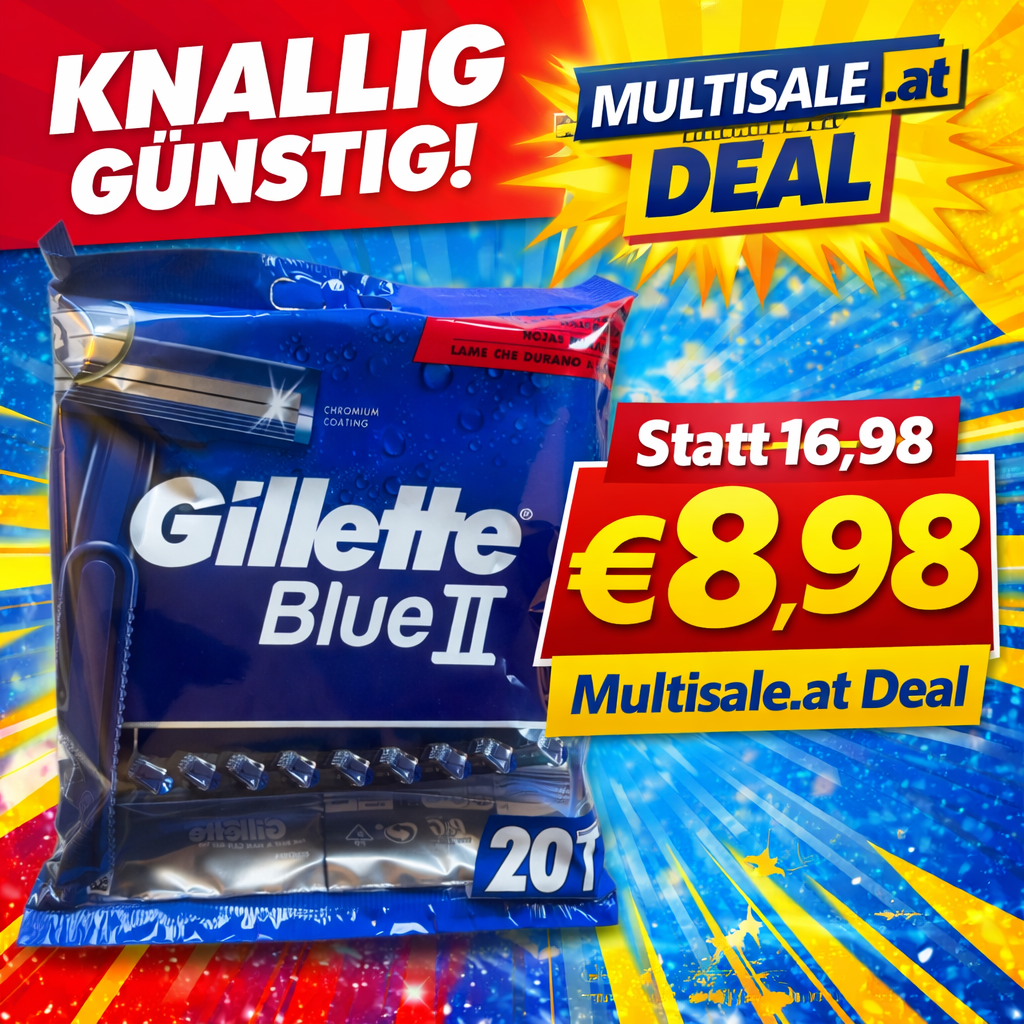 Gillette Blue II Einwegrasierer, 20 Rasierer