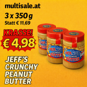 Jeff’s Peanut Crunchy Butter 3 x 350g (12/2025)
