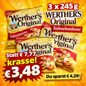 Werthers Original Sahnebonbons 3 x 245g (01/2026)