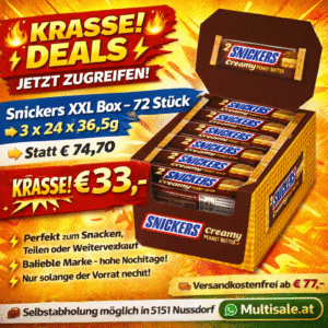 Snickers Creamy Peanut Butter 3x 24x36,5g (MHD 29.03.2026)