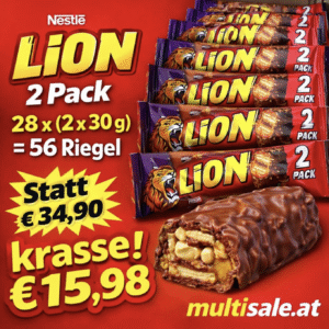 Nestle Lion 2er-Pack (2x30g) 28x 60g - MHD 04.2026