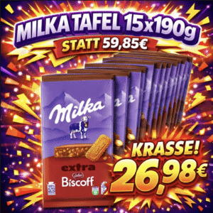 MILKA EXTRA LOTUS BISCOFF 15 x 190g - MHD 30.04.2026