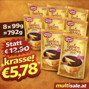 Dr. Oetker Seelenwärmer Familien-Cremepudding Schokolade 8 x 99g - MHD 05/2026
