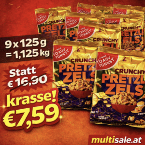 GUT&GÜNSTIG Crunchy Pretzel Honig Senf 9 x 125g - MHD 26.05.2026