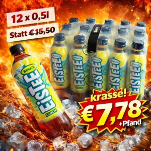 RAUCH EISTEE LEMON – 12 x 0,5L - Inkl. DPG Pfand - MHD 05.2026