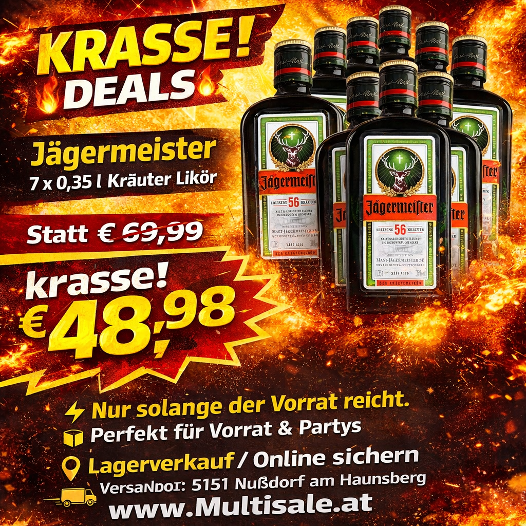 Jägermeister 7x 0,35L Kräuterlikör