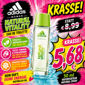Adidas Natural Vitality Eau de Toilette Damen 50 ml – Frischer, fruchtig-blumiger Duft für den Alltag
