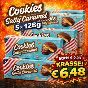 Cookies Salty Caramel 5x128g – Gefüllte Schoko Cookies mit Karamellcreme