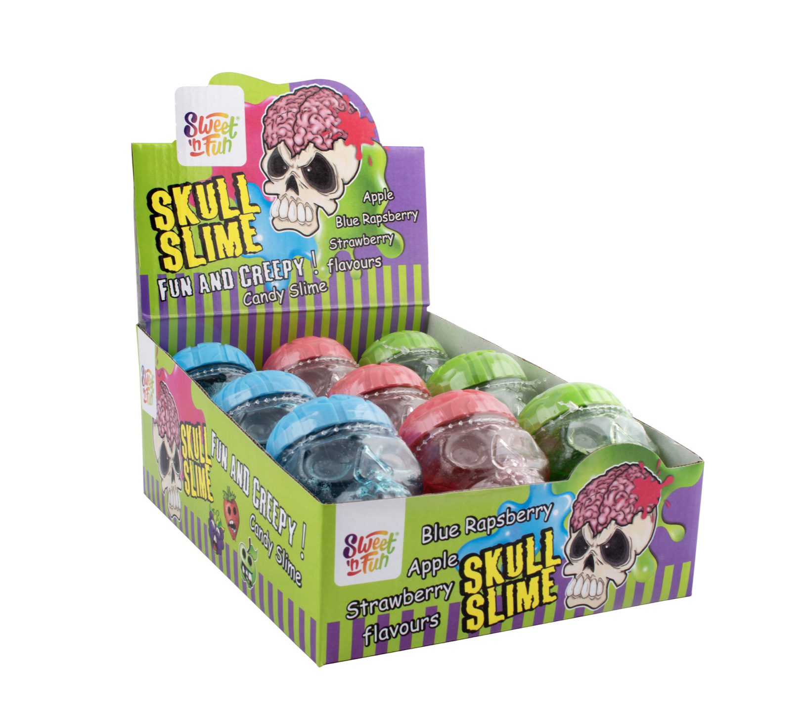 Skull Slime – Fruchtiger Schleim in 3 Sorten (9er Box)
