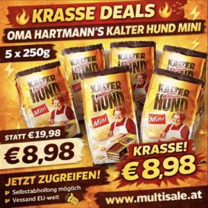 Oma Hartmann’s Kalter Hund Mini – 5 x 250g Vorteilspack