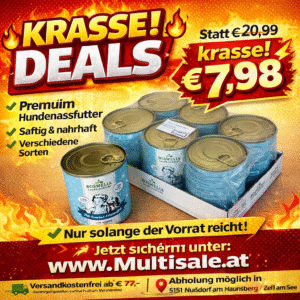 Boswelia Landhausküche Hundenassfutter Rentier – 6 x 800g Vorteilspack - MHD überschritten, Ware einwandfrei!