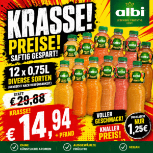 albi Fruchtsaft Mix 12 x 0,75l – Diverse Sorten