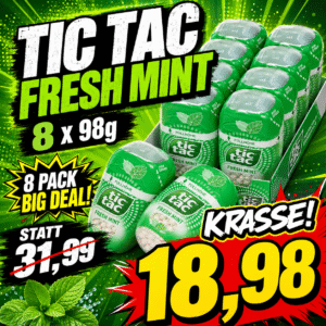 TIC TAC Fresh Mint 8 x 98g – Mega Vorteilspack!