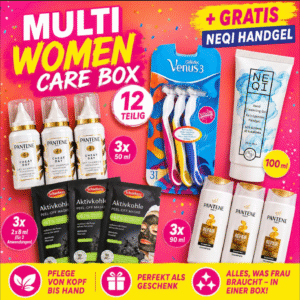 MULTI Women Care Box – 12-teilig + GRATIS NEQI Handgel!