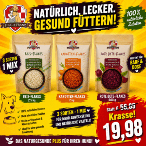 Sissi & Franz BARF & DOSE Flakes – 3er Mix – 5,1 kg - MHD überschritten, Ware einwandfrei!