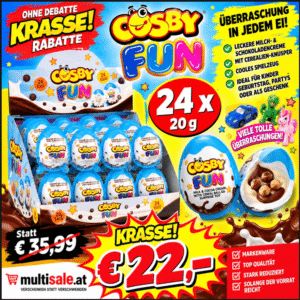COSBY FUN Überraschungsei – 24 × 20 g - MHD 14.07.2027
