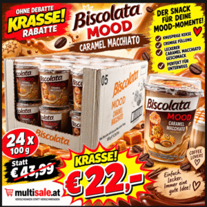 Biscolata Mood Caramel Macchiato – 24 x 100 g - MHD 21.11.2026