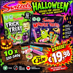Swizzels Halloween Süßigkeiten Mix – 10 x 330–340 g – Trick or Treat / Monster Treats - MHD 31.01.2028